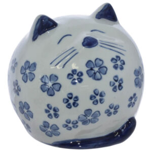 Blue Flower Cat 13 cm