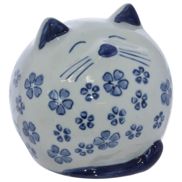 Blue Flower Cat 13 cm