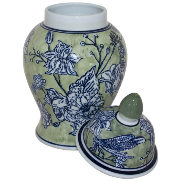 Beca Blossom Ginger Jar - Green
