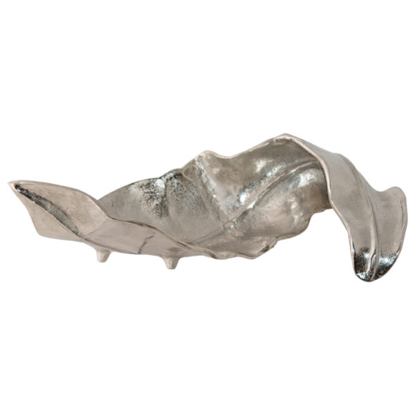 Bowed Leaf Rough Nickel 53 x 34 cm