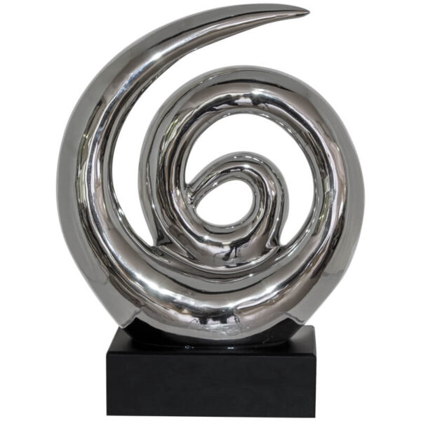Silver Whirlwind Sculpture 30 cm