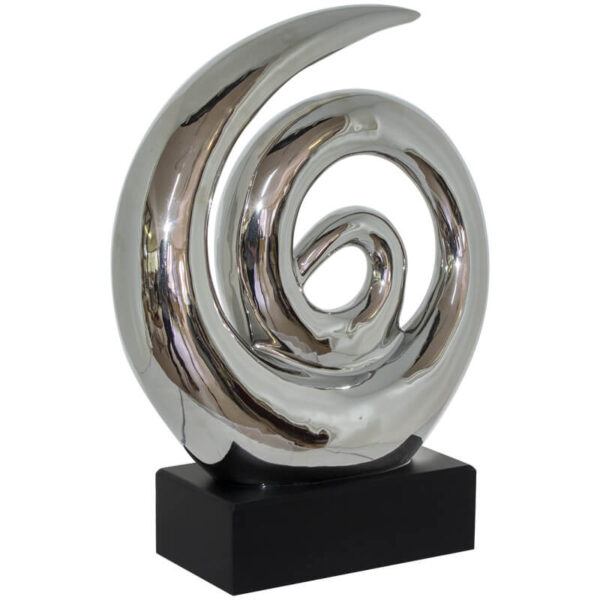 Silver Whirlwind Sculpture 30 cm