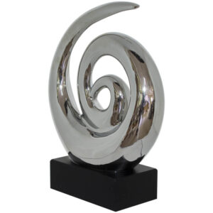 Silver Whirlwind Sculpture 30 cm