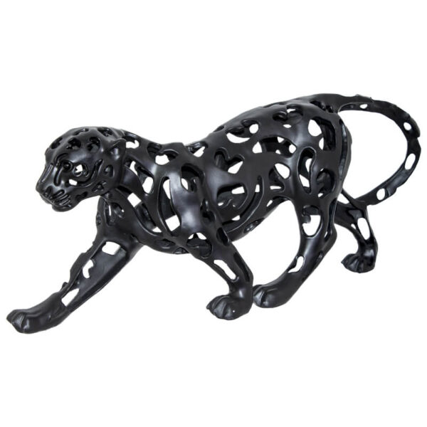 Black Sculptured Leopard 61 cm