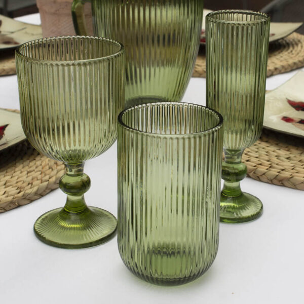 Green Riva Flute Glass 150 ml