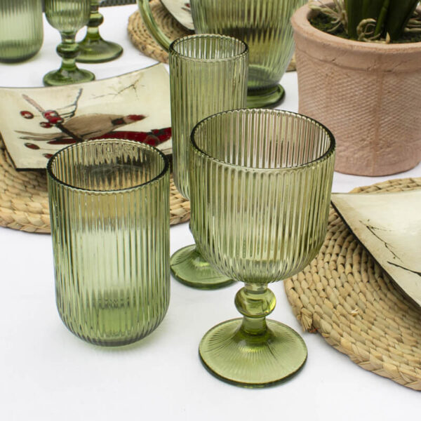 Green Riva Flute Glass 150 ml