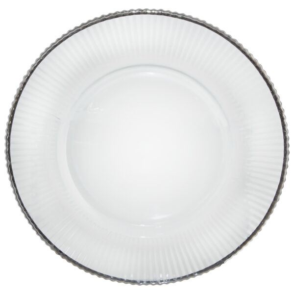 Riva Silver Rim Under Plate 33 cm