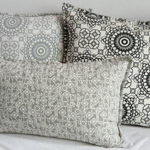 Kay Black & Ivory Pattern Scatter Cover 61 cm x 61 cm