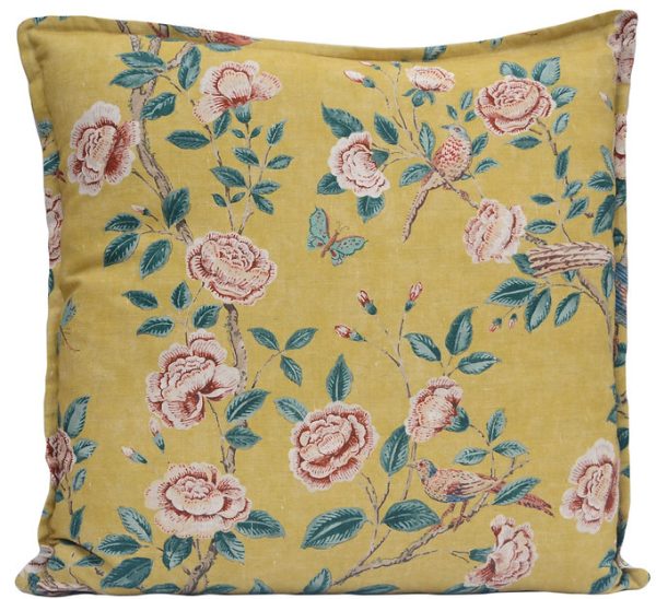 Sanderson - Andhara Saffron Cushion Cover Teal 61 x 61 cm