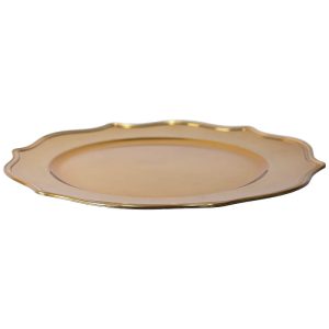 Gold Crinkled Under Plate 33 cm
