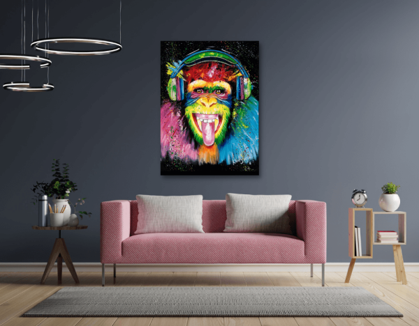 Retro Monkey Canvas