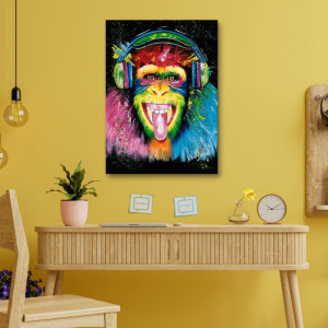 Retro Monkey Canvas