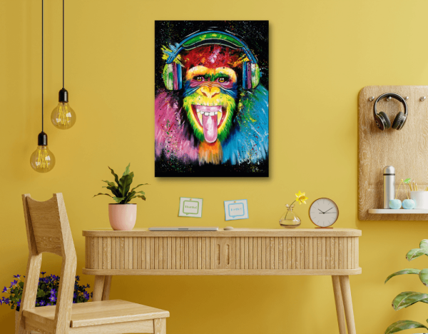 Retro Monkey Canvas