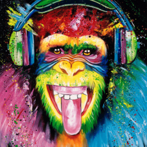Retro Monkey Canvas